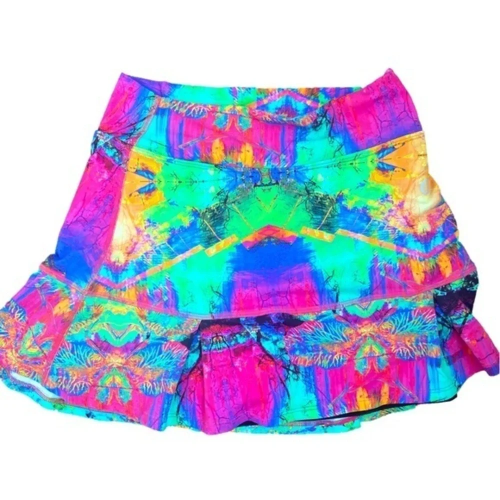 Donajo Skort - 1(S) blue green pink , polyester spandex